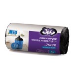 שקיות אשפה עבות וחזקות במיוחד 75*90 טאצ' 25 יחידות בגליל
