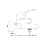 ⁦ברז סוללה לאמבטיה "אוהיו"⁩ – תמונה ⁦2⁩